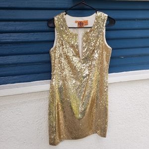 Vintage Tory Burch old sequin shift "Kylie" dress